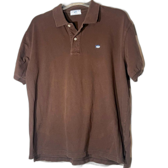 Southern Tide skipjack polo brown size XXL 2 button - Picture 1 of 6